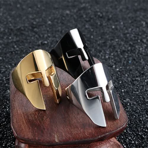 SPARTAN HELMET RING - GOLD