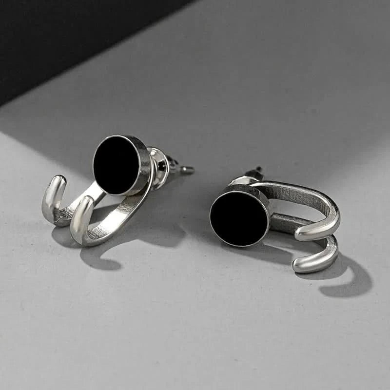 AGATE WITH CLAWS EARRING - BLACK - Boujisphere