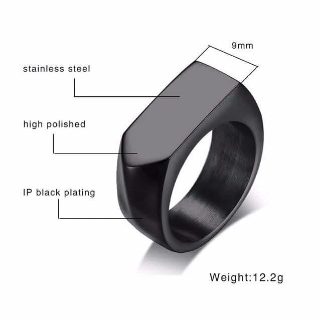 FLAT - TOP RING - BLACK - Boujisphere