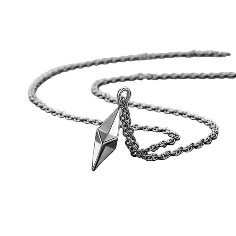 HEPHAESTUS DIAMOND NECKLACE - SILVER - Boujisphere