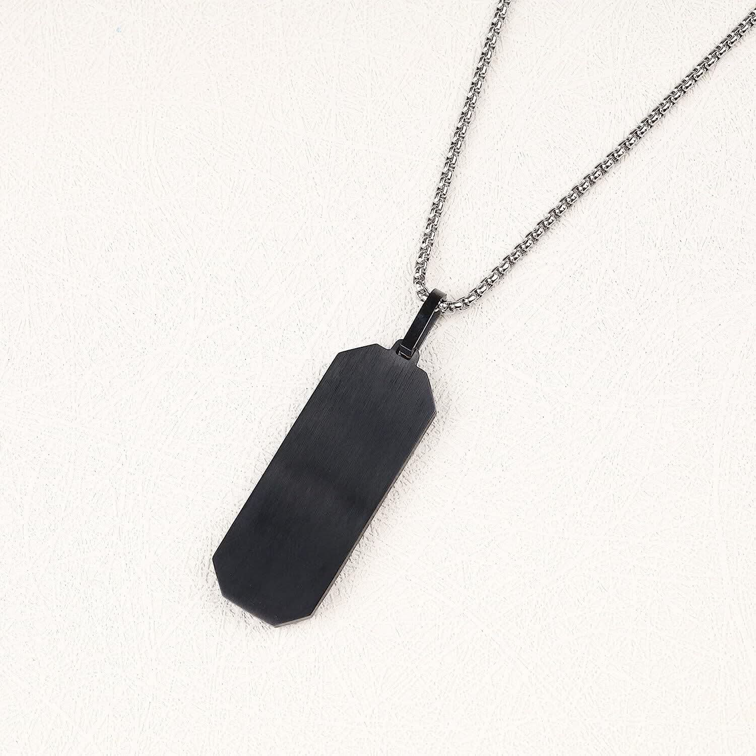 HEPHAESTUS HEXAGONAL NECKLACE - BLACK - Boujisphere