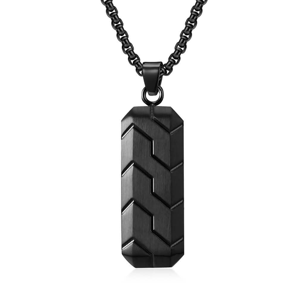 HEPHAESTUS HEXAGONAL NECKLACE - BLACK - Boujisphere