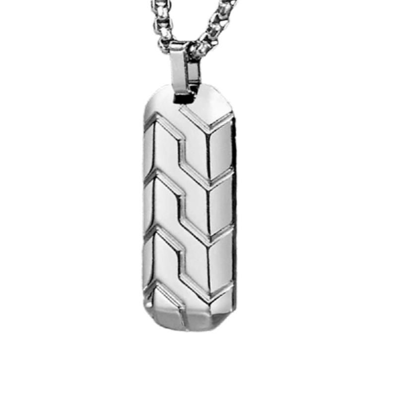 HEPHAESTUS HEXAGONAL NECKLACE - SILVER - Boujisphere