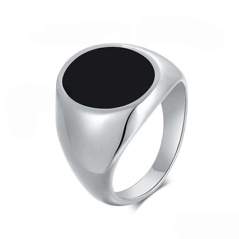 OVAL AGATE RING - SILVER - Boujisphere