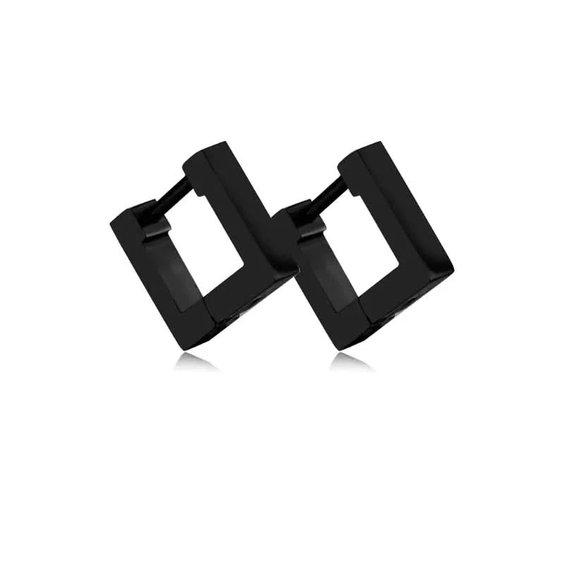 SQUARE EARRING - BLACK - Boujisphere