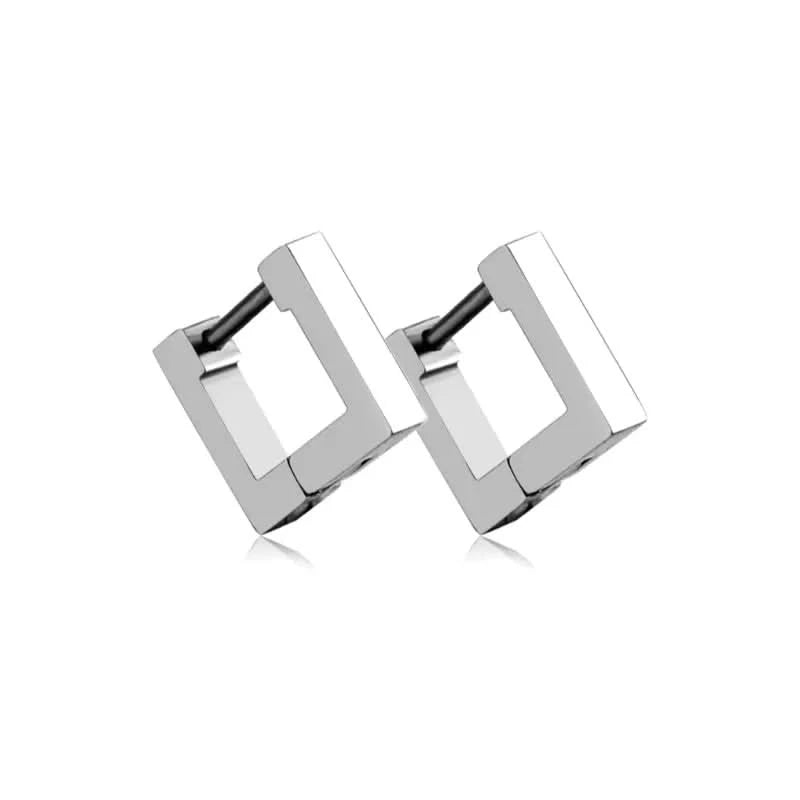 SQUARE EARRING - SILVER - Boujisphere