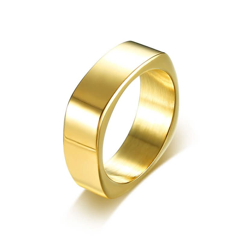 THIN SQUARE RING - GOLD - Boujisphere