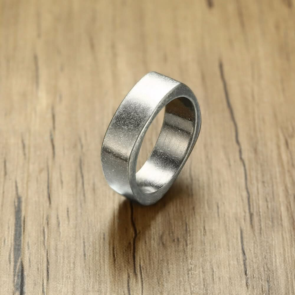 THIN SQUARE RING - SILVER - Boujisphere