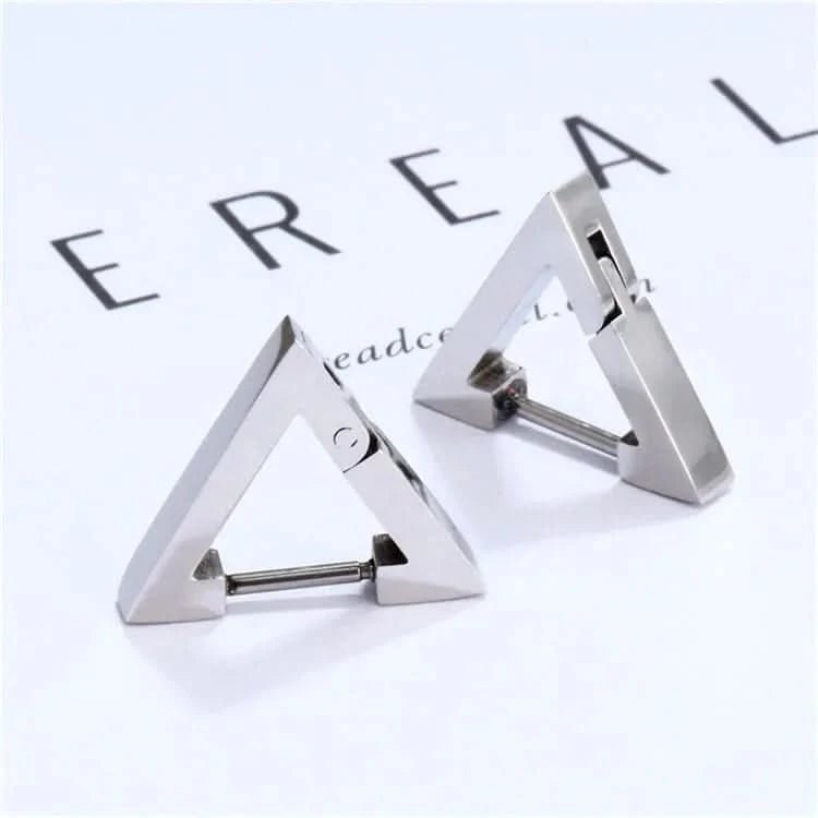 TRIANGLE EARRING - SILVER - Boujisphere