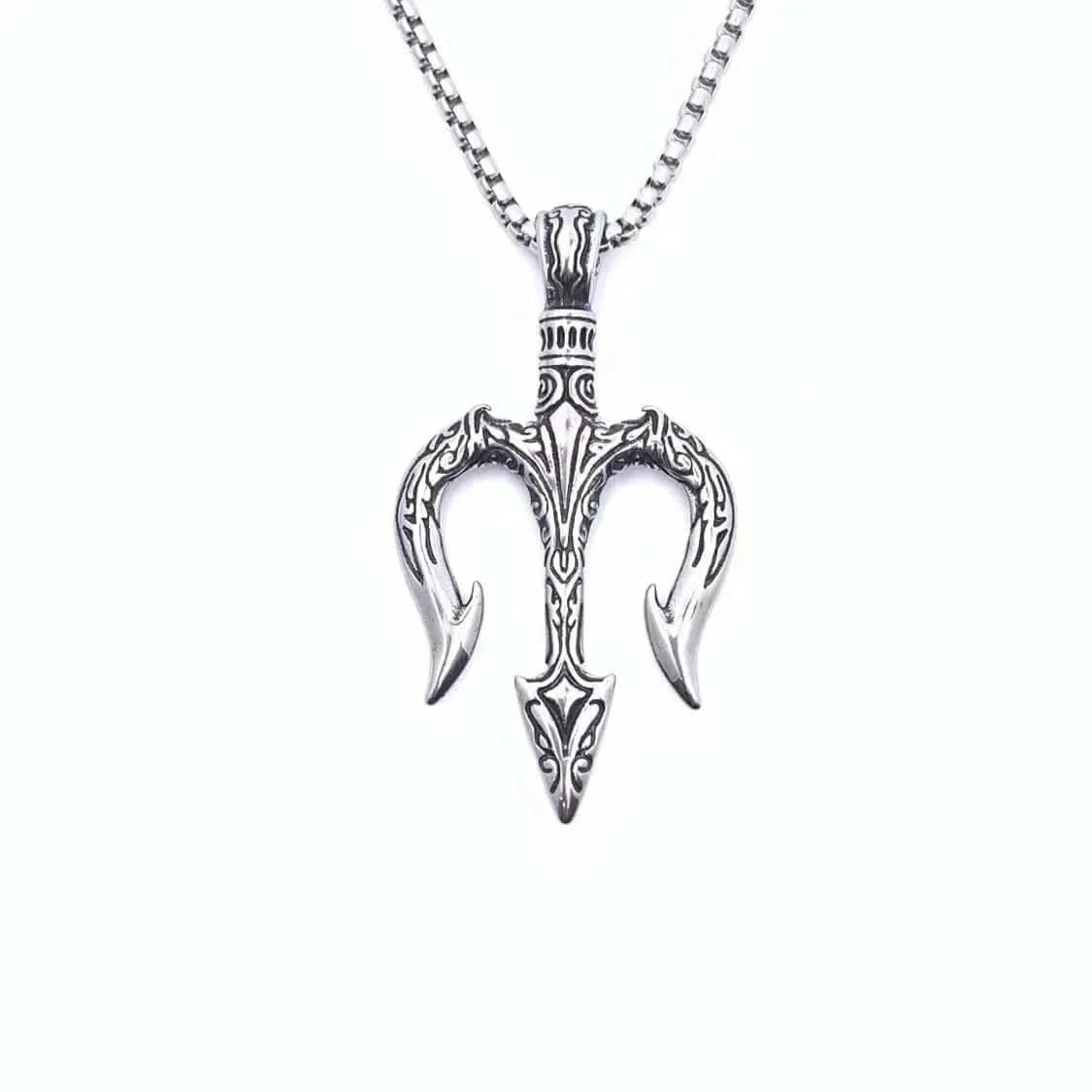 TRIDENT NECKLACE - SILVER - Boujisphere