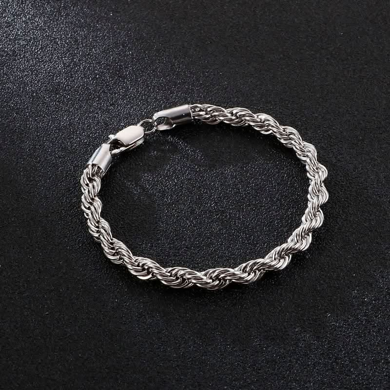 TWIST CHAIN BRACELET - SILVER - Boujisphere