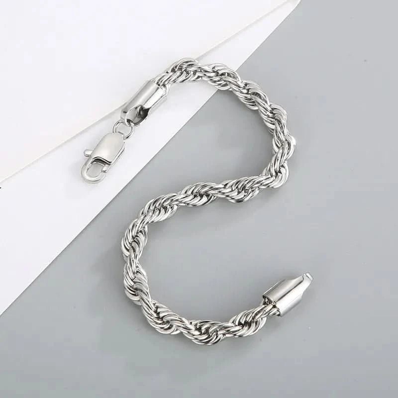 TWIST CHAIN BRACELET - SILVER - Boujisphere